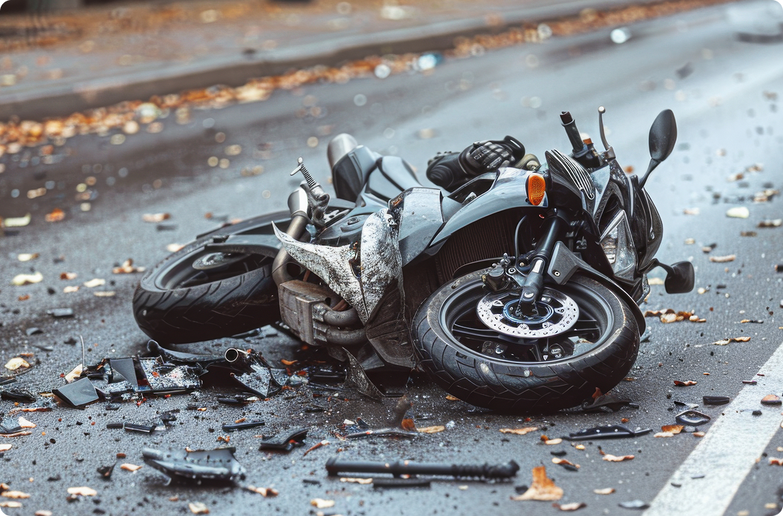 Emergency crews at a multi-vehicle crash scene
